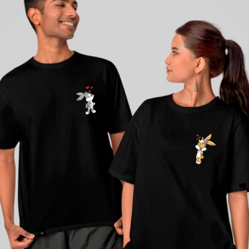 kit Camiseta Namorados Pernalonga e Lola FOFINHOS Conjunto Casal combinando!