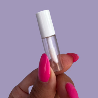 Kit 5/10/20 Mini Frasco de Gloss Batom Branco Retoque Refil Embalagem Tubete Viagem Brilho Labial em Oferta na Shopee