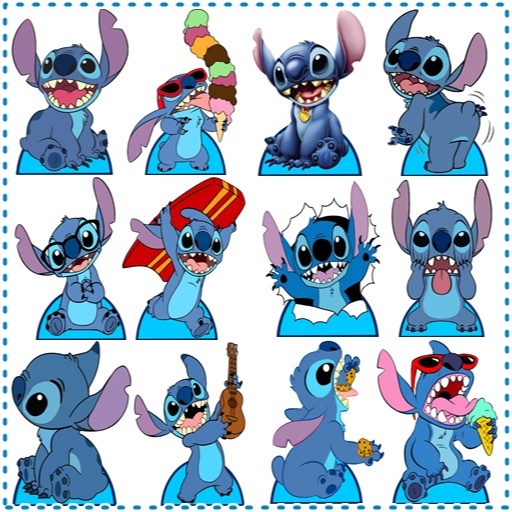 Stich - 10 Displays De Festa De 20cm Totens em Oferta na Shopee