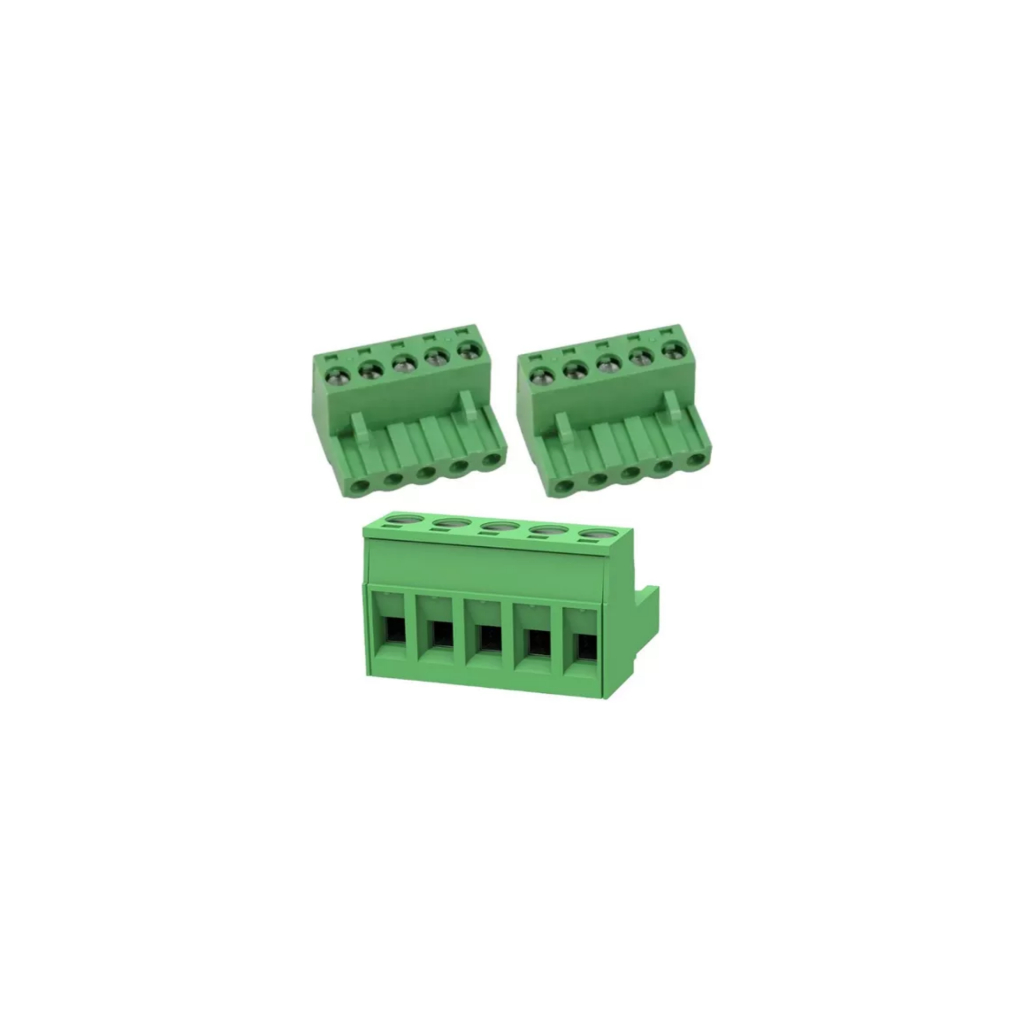 KIT COM 20 PEÇAS CONECTOR BORNE KF2EDGK 5 VIAS PASSO 5.08 FEMEA 90 GRAUS MARCA KEFFA