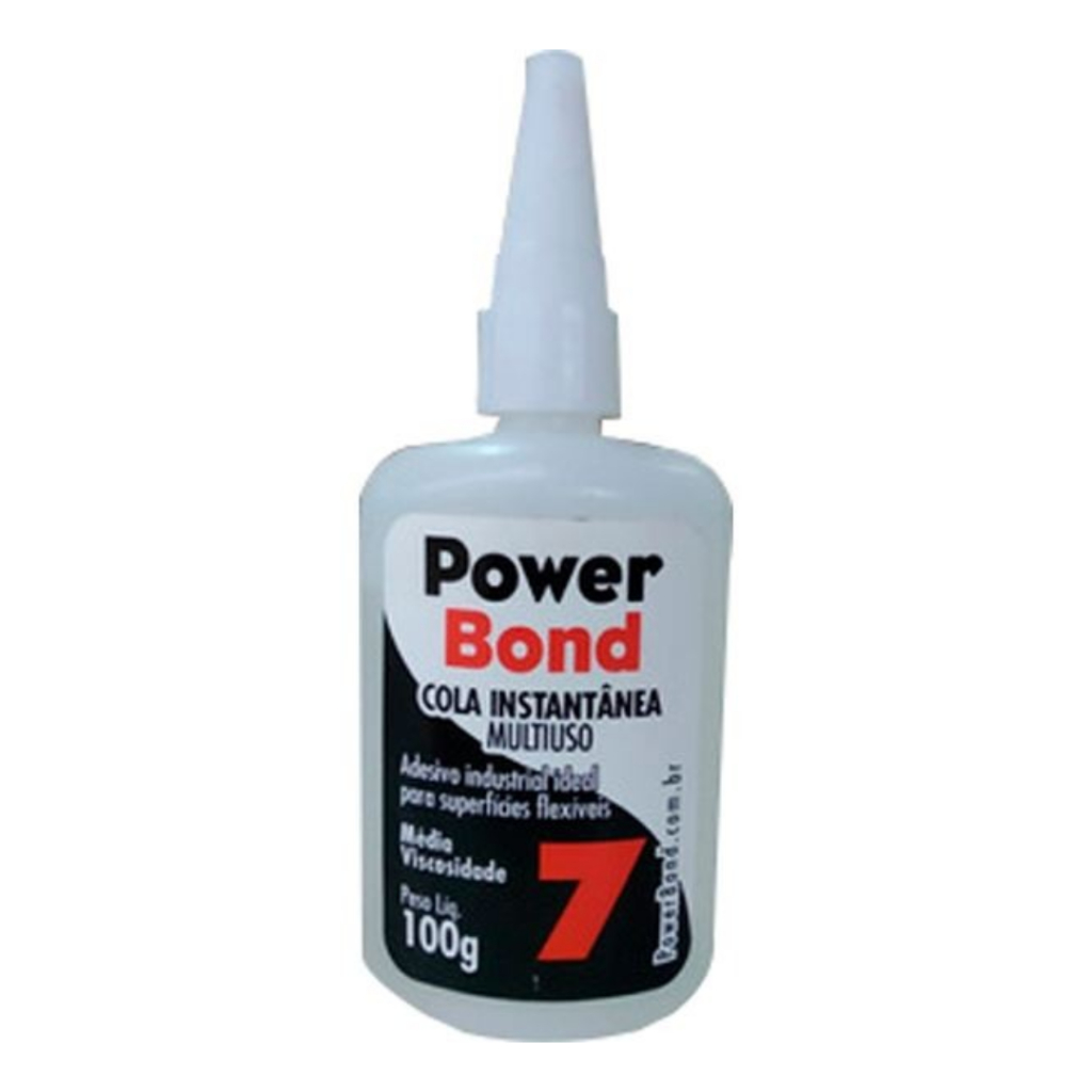 Cola Adesiva Instantânea Power Bonde Calcado Sapato Tenis Bolsa Plástico Madeira 20g e 100g