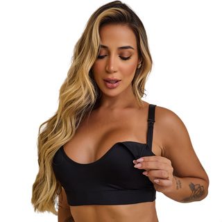 Kit 2 Sutiã de Amamentação Top Reforçado Sem Bojo Lingerie Gestante Pós Parto Maternidade Soutien Gravida em Oferta na Shopee