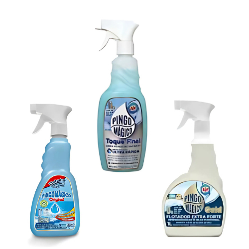 Flotador Pingo Mágico Eco E Gold 1l + Limpa Vidros 500 Ml