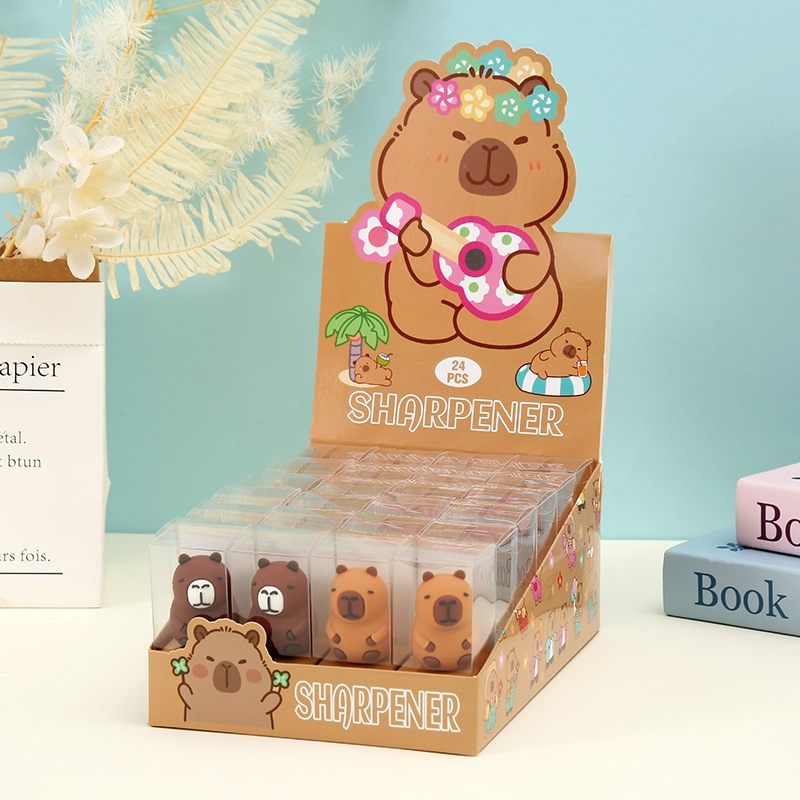 Kit 2 Peças Apontador Silicone Fofo — Capivara, Kuromi, Unicórnio, Hambúrguer, Patinha | Diversão em Oferta na Shopee