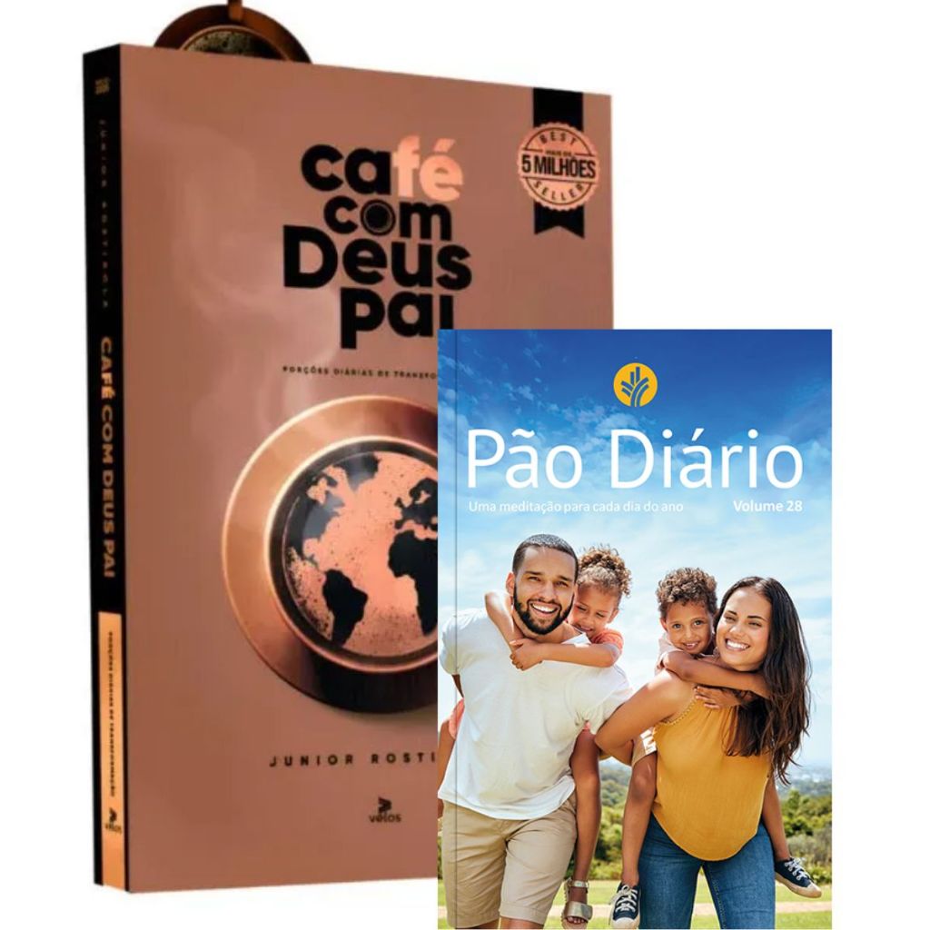 Kit 2 Livros | Café com Deus Pai 2025 + Devocional Pão Diário 90 reflexões para seu momento em Oferta na Shopee