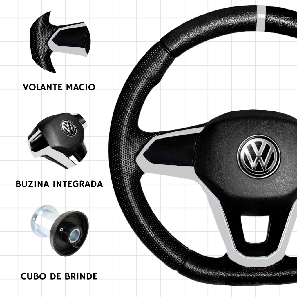 Volante Esportivo Vw Gol Bola G2 G3 G4 Polo Classic Santana Parati Saveiro Bora · foto 2