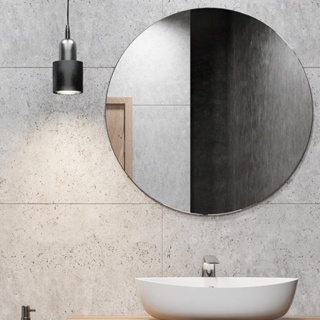 Espelho Redondo Vidro Lapidado Alta Qualidade Decorativo Para Quarto Sala Banheiro Lavabo Maquiagem em Oferta na Shopee