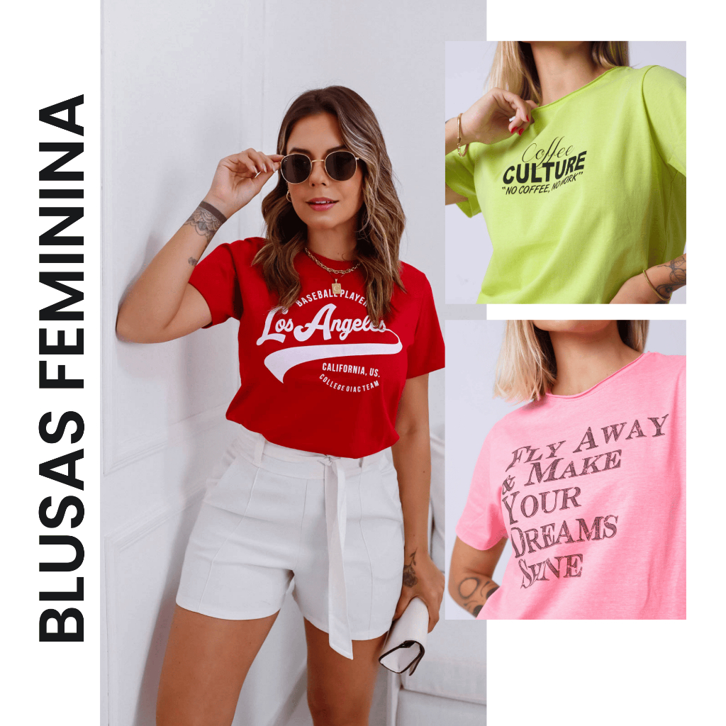 Blusas Feminina Estampada Estilosa TS021-C2