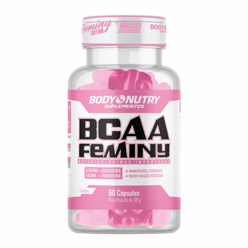 Bcaa Feminy - 60 cáps, Body Nutry Suplementos em Oferta na Shopee