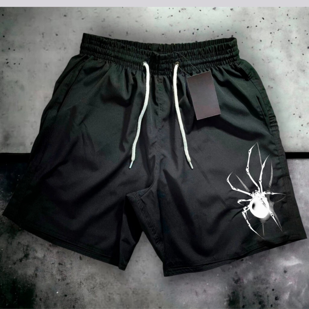 Bermuda Tactel Masculina Academia Short Esporte Musculação Tecido Levinho Confortavel Aranha