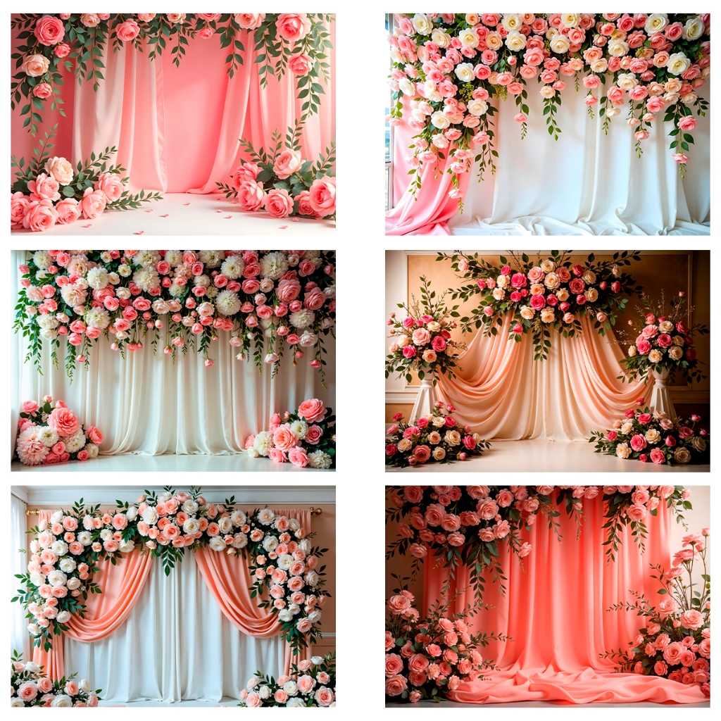 Fundo Fotográfico Tecido Sublimado FLORAL Casamento 3D 1,50 x 2,20 Mt em Oferta na Shopee