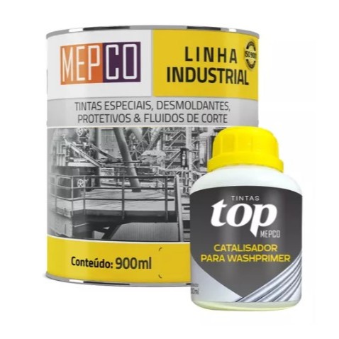 Fundo Preparador para Metal - Wash Primer + Catalisador Fundo Fosfatizante Automotivo 3,6L