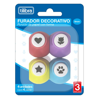 Mini Perfurador de Papel Decorativo Tilibra 9mm - Fllor, Coração, Estrela e Patinha em Oferta na Shopee