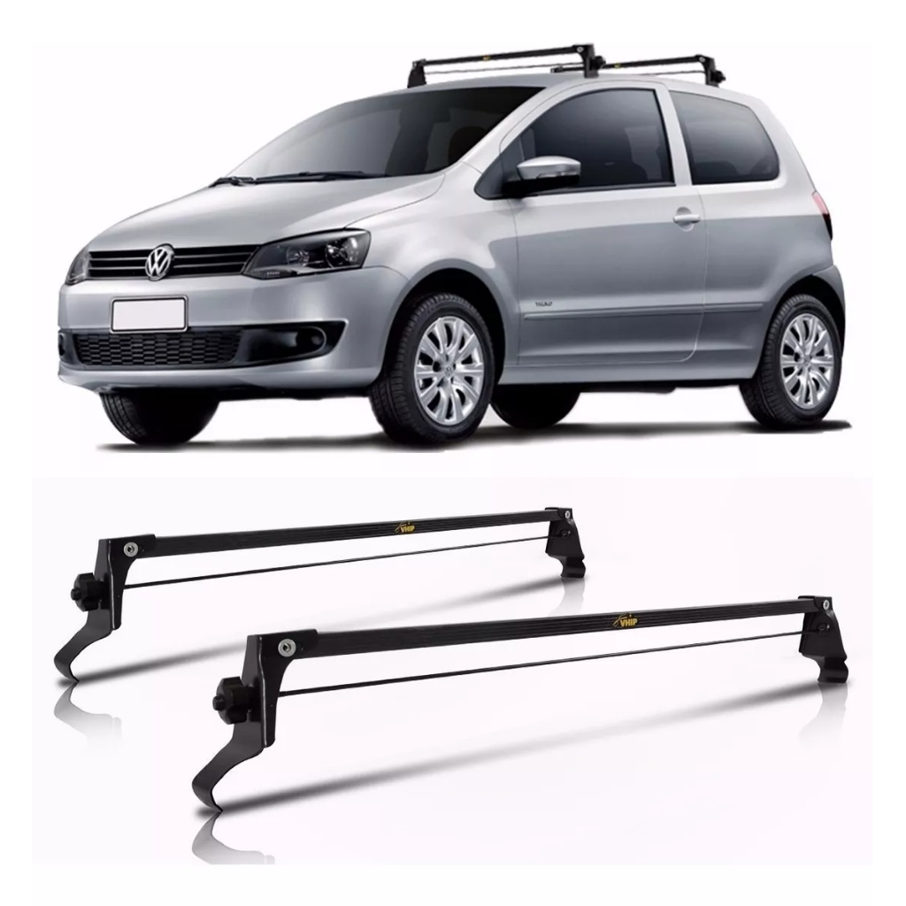 Rack De Teto Bagageiro Aço Volkswagen Fox 2 Portas 2004 2005 2006 2007 2008 2009 2010 2011 2012 2013 2014 2015