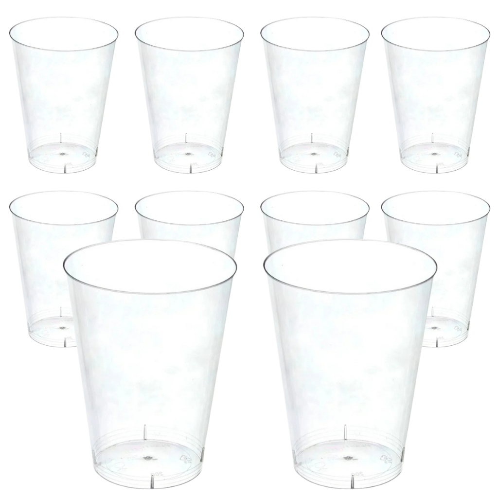 Copo DIC 200ml Cristal Translúcido C/10 Unidades Descarfest