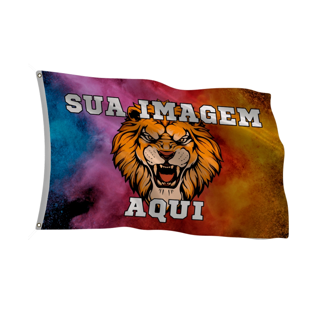 Bandeira 110x065cm Personalizada com Sua Imagem Logo Arte