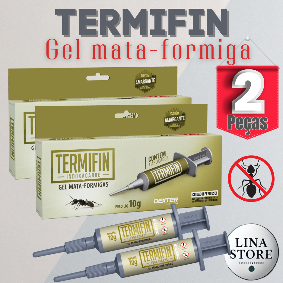 KIT 2 PEÇAS TERMIFIN GEL MATA FORMIGAS - Solução contra formigas! 🔥 PROMOÇÃO IMPERDÍVEL! 🔥