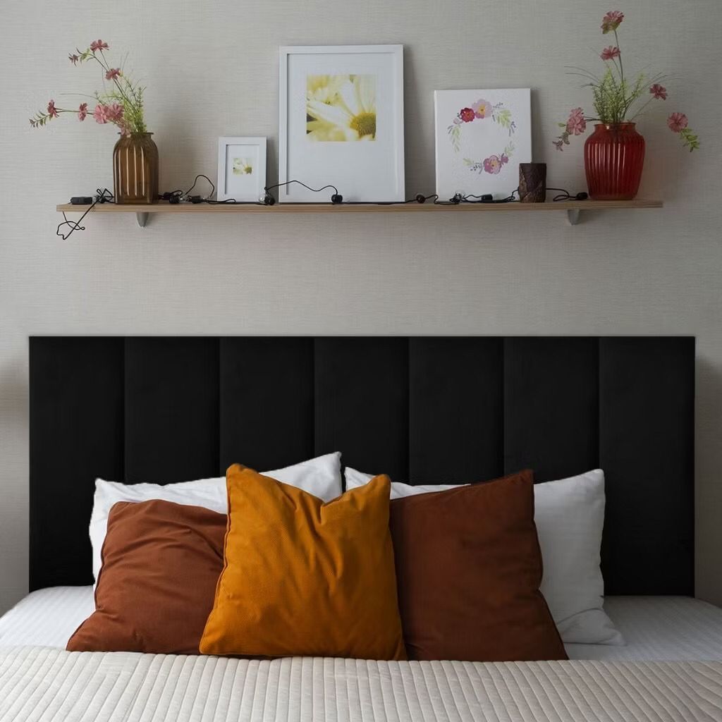 Kit Cabeceiras de Cama Estofada Modular Solteiro Casal Queen King 45x20cm