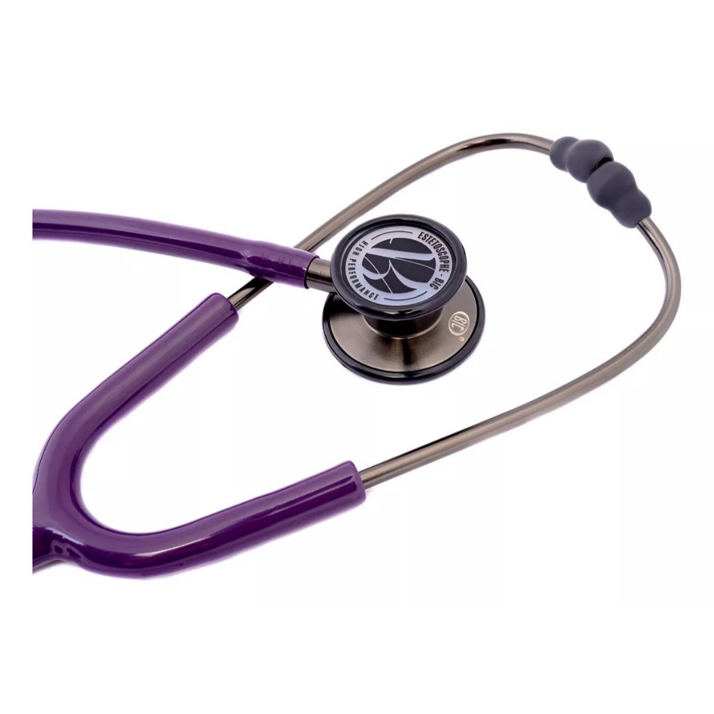 Estetoscópio Bic Eternity Duplo Adulto e Pediátrico Malbec Grafite Original c NF