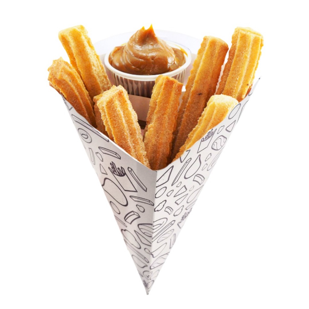 Embalagem Cone M para Churros Espanhol, Salgados e Doces - Pct./ 100 unidades