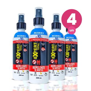 Kit 4 Spray Repelente de Insetos Expert Total Family 10 Horas Deet 200ml Nutriex Profissional em Oferta na Shopee