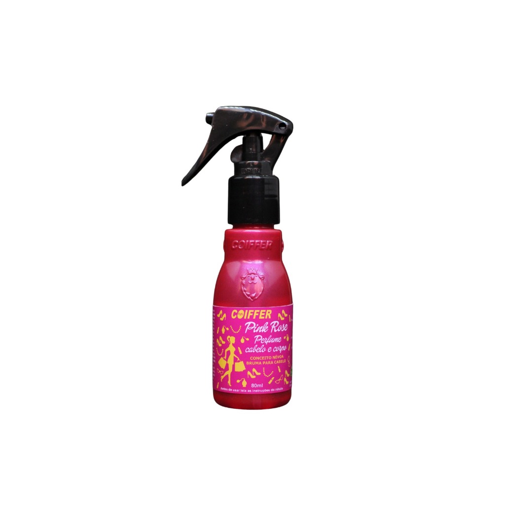 Perfume de cabelo pink rose coiffer 80 ml cabelo e corpo