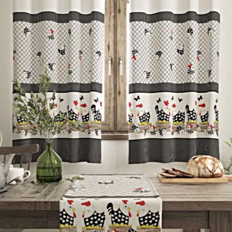 Cortina De Cozinha Para Vitro Estampada 200cm X 130cm - Casa e Decoração - CARIJÓ em Oferta na Shopee