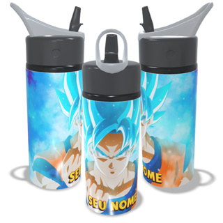 Garrafa Infantil De Alumínio Goku Personalizada COM NOME 600ml em Oferta na Shopee