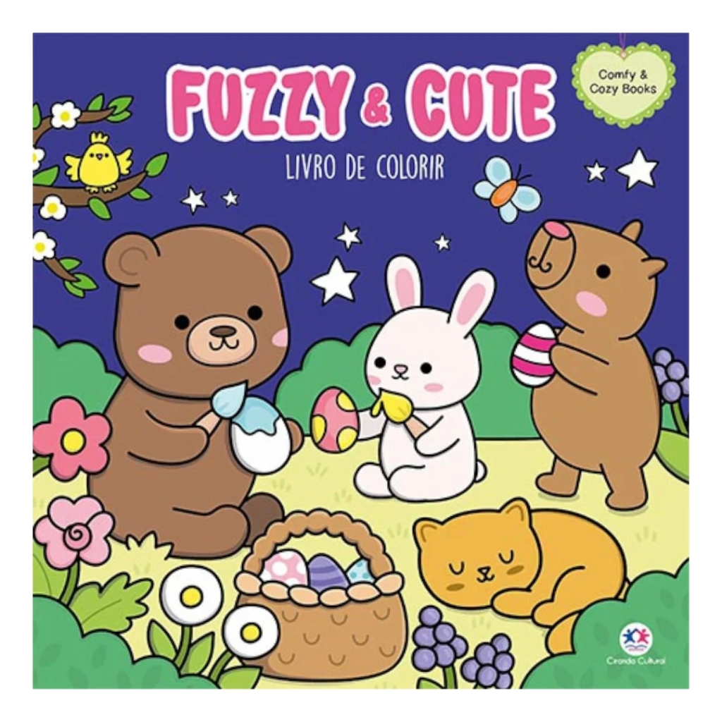 Livro de Colorir Fuzzy e Cute Capivara, Fofura e Relaxamento Livre-se do Estresse Colorir é Terapia
