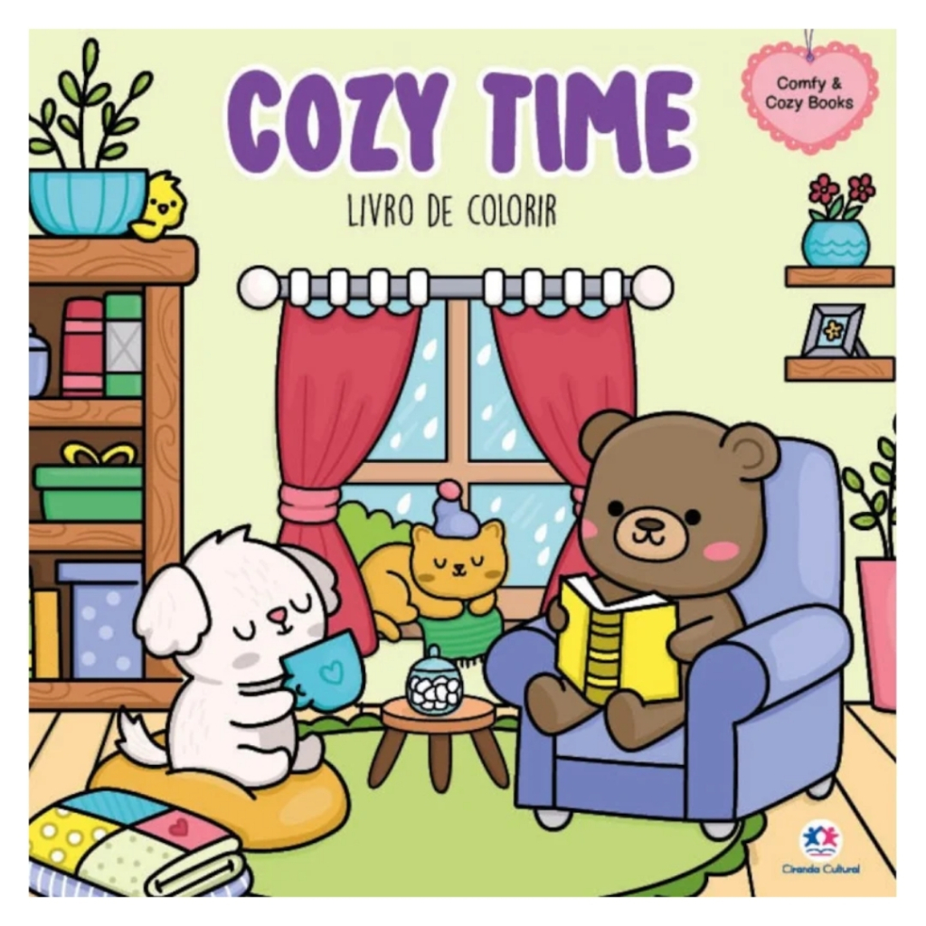 Livro de Colorir Cozy Time Colorir e Relaxar Nunca Foi Tão Divertido – Compre Já o Seu
