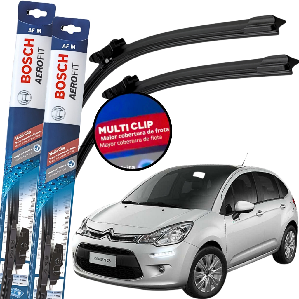 Par Palheta Limpador Para-brisa Multiclip C3 2012 À 2017 em Oferta na Shopee