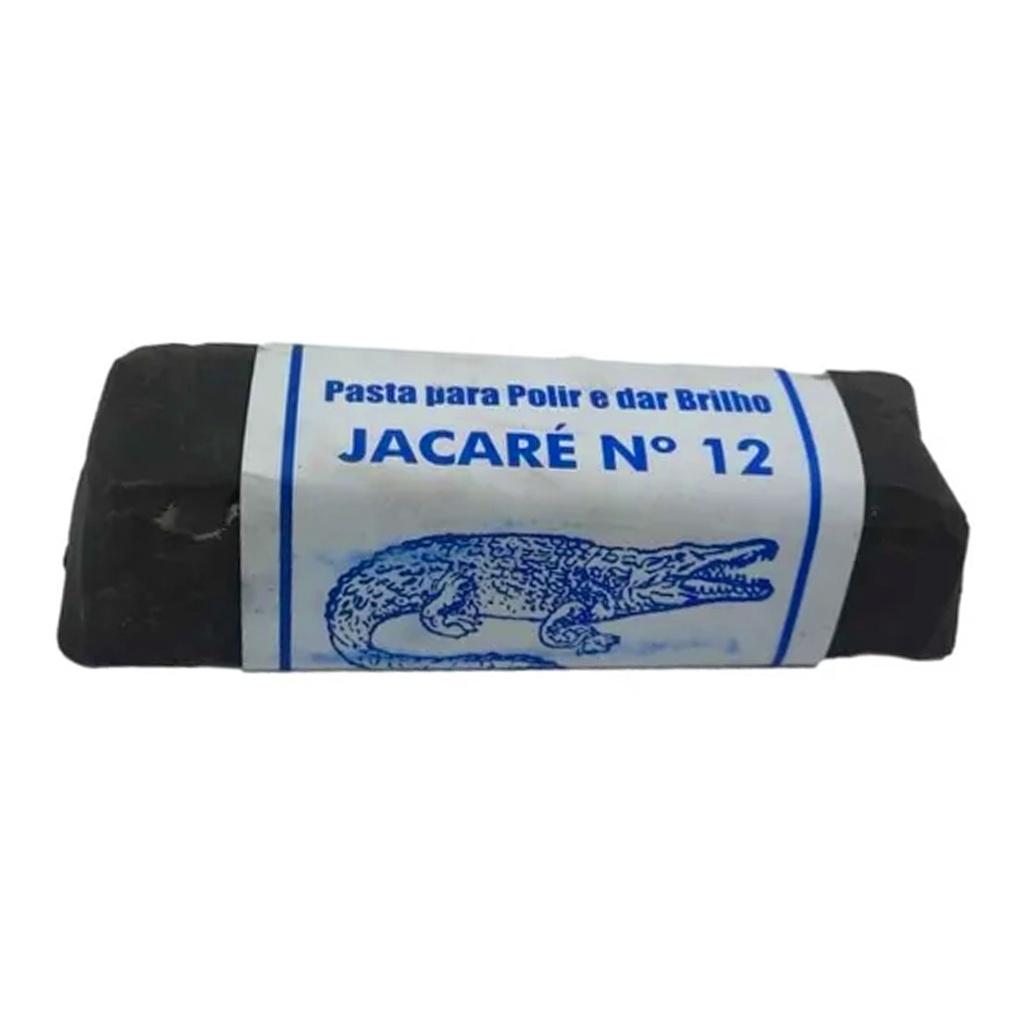 Pasta Jacaré Polir Preta 12 400g Original Inox