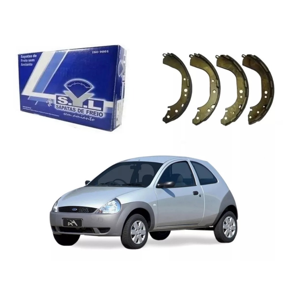 Sapata de Freio Ford Ka e  1.0.1.3.1.6 Syl  1998 a 2013 Lona Traseira em Oferta na Shopee