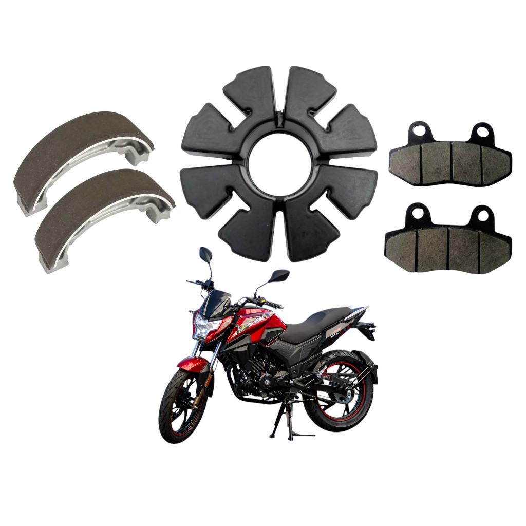 Patim Freio Traseiro + Pastilha + Coxim Shineray Jef150