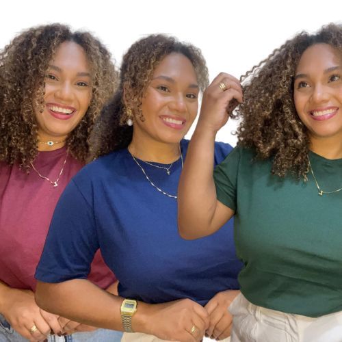 Kit 3 Camiseta Básica Feminina T-Shirt 100% Algodão Blusinha Promoção Envio Imediato