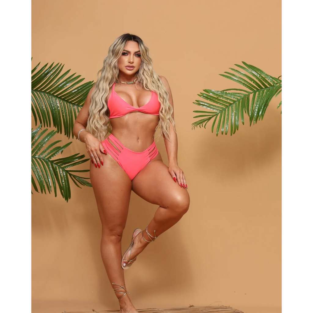 Biquíni Hot Pant em tiras Biquíni Cintura Alta Hot Pant Biquini Copacabana
