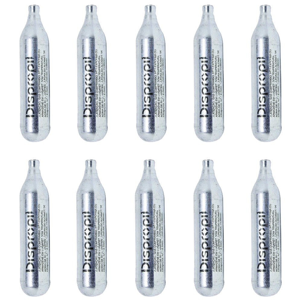 Kit 10 Cápsulas de CO2 Dispropil Descartável Unitário 12g em Oferta na Shopee