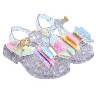 Sandália menina laço lantejoula colorido infantil feminina calçados bebê festa juju shoes em Oferta na Shopee