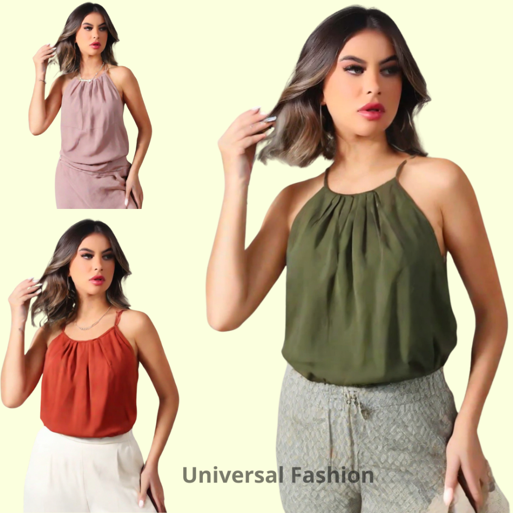Bata Verão Fresquinha Blusinhas de Alça Soltinha Qualidade Premium Moda Blusa Camiseta Regata Alça