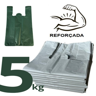 5kg sacola plástico forte recupera ecológica 30x40/ 40x50/ 50x60/ 90x1m em Oferta na Shopee