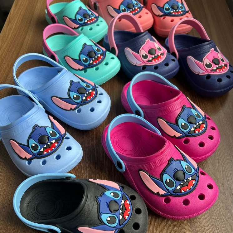 Sandália Babuche Infantil Para Meninas Personagem Stitch Leve Macia Confortável  Promocao