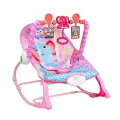 Cadeira de Descanso Bebê Balanço 18kg Bouncer Musical Vibração Relaxante Cinto de Segurança Mobile