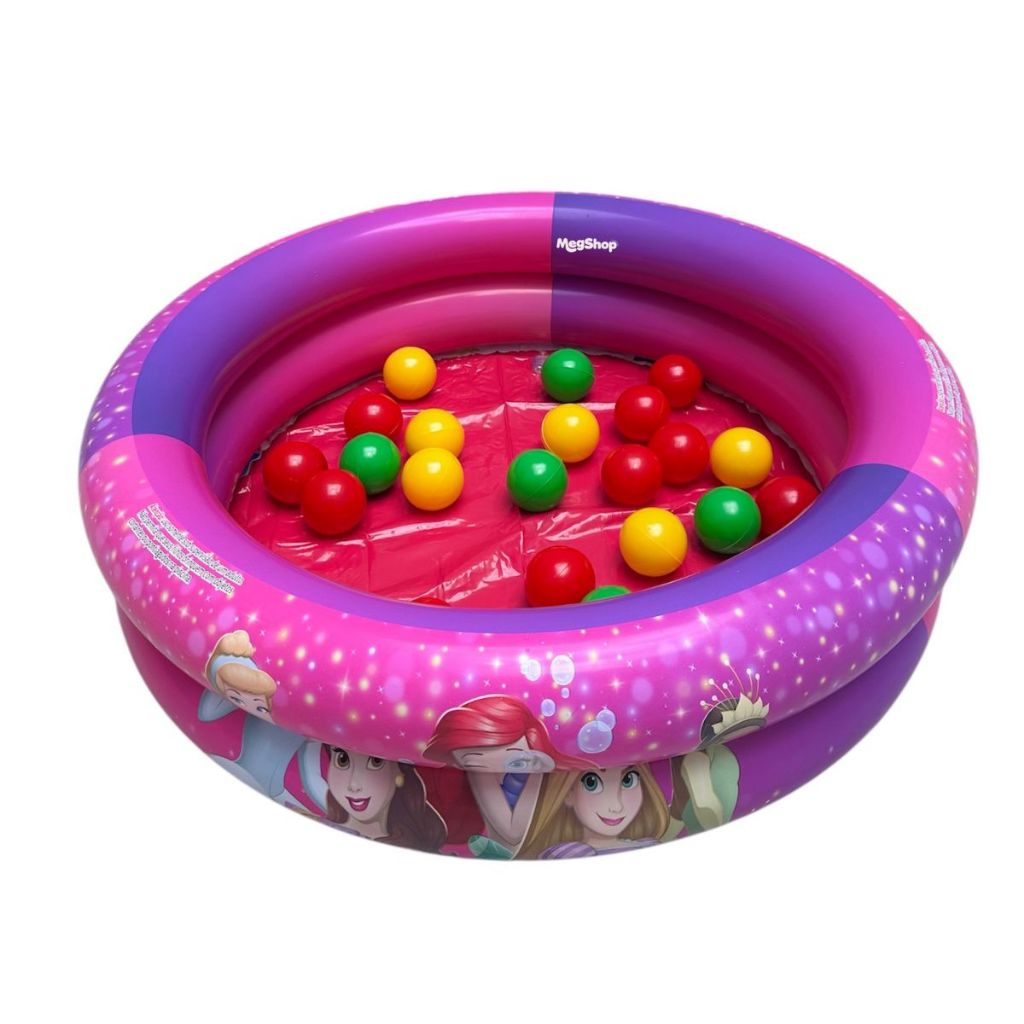 Piscina Inflável Menina Princesas 70 Litros com Bolinhas em Oferta na Shopee