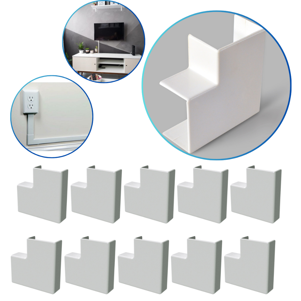 Kit 10 conexões Canaleta 10x20mm Acabamento Sistema X