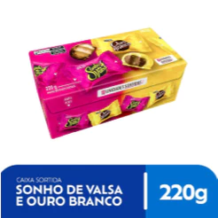 Caixa Bombom Sonho De Valsa E Ouro Branco Sortidos 220g