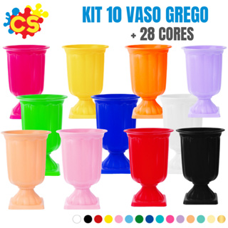 Kit 10 Vaso Grego várias cores- Decoração- Festa de aniversário- Combo Festa em Oferta na Shopee