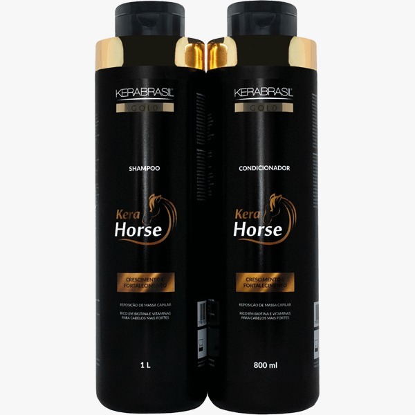 KERA BRASIL KIT SHAMPOO 1L + CONDICIONADOR 800ML KERA HORSE em Oferta na Shopee