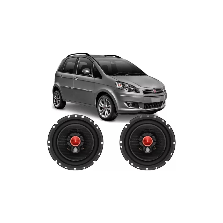 Kit Alto Falante Bomber Porta Dianteira Fiat Idea 100w Par