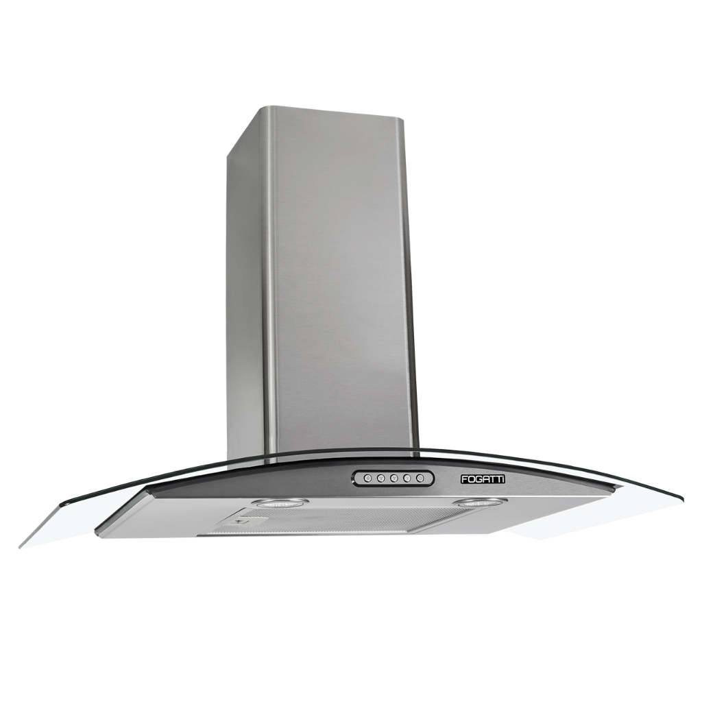 Coifa de Parede Vidro Curvo Slim Inox 75cm 4 a 5 Bocas Fogatti 110V