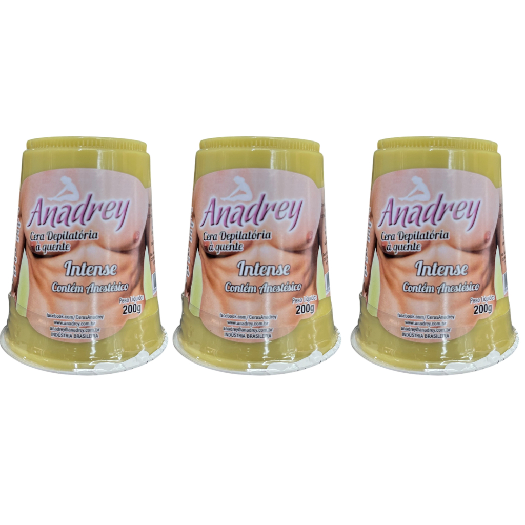 Kit c/ 3 Cera Anadrey Intense 200g